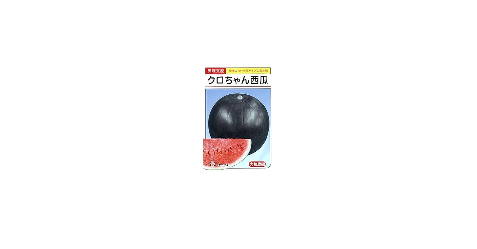 Amazon.co.jp: 〈小袋〉中玉スイカ種 【 クロちゃん 】大和農園