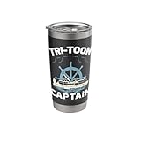 Tri-Toon Captain Funny TriToon Boating Pontoon Stainless Steel Insulated Tumbler