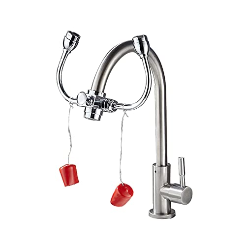 Lavage des yeux double tête avec tuyau antidéflagrant pour urgence