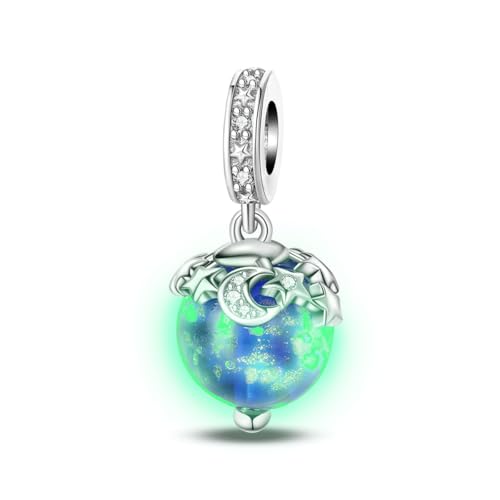 Glow/wishing bottle Silver Charm Bead Hypoallergenic Jewelry for Pandora Bracelets & Necklaces, Mothers Day Christmas Gifts