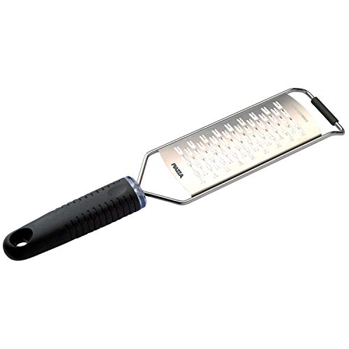 PIAZZA - Grattugia Formaggio Manuale in Acciaio Inox - Manico Antiscivolo 31.5cm – Lama Media 6.5x13.5cm - Ideale anche per Verdure, Limone, Mela, Patate, Carote, Agrumi