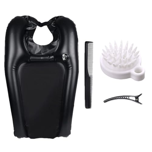 Lavabo Inflable | Almohada De PVC Inflable Impermeable | Lavacabezas Con Soporte Cervical Para Encamados - Para Ancianos, Mujeres Embarazadas Y Niños