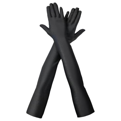 GXGM Lange Handschuhe Damen Abendhandschuhe für Hochzeiten, Maskenpartys, Karneval,20er jahre kostüm damen