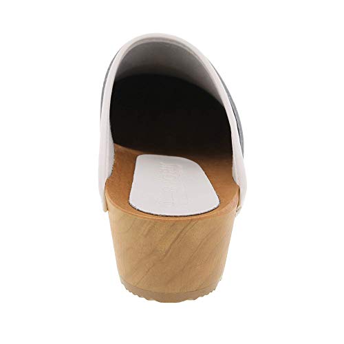 Image of Bjork Maja Wood Open Back Leather Clogs