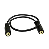 SinLoon 3極 2.5mmメス-3極 2.5mmメスAUXステレオオーディオ延長ケーブルCD、MP3プレーヤー、PDA、その他のデジタルオーディオ機器などに適しています ブラック0.3m(2.5 3極 F-2.5 3極 F)