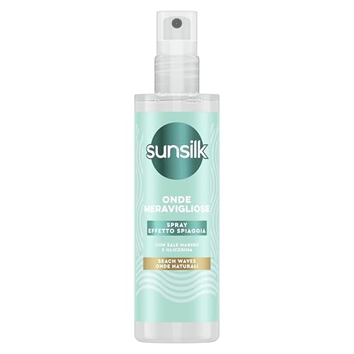 Sunsilk, Spray Onde Meravigliose, Spray Al Sale Marino Per Capelli Mossi, Con Glicerina Idratante, Styling Per Un Effetto Beach Waves, Rimozione Del C