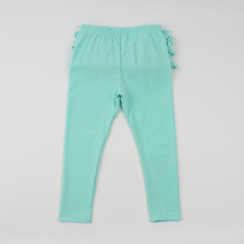 Image of HOOLCHEAN Baby Toddler and Little Girls Ruffles Buttocks Leggings Solid Color Pants