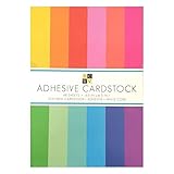 Diecuts with A View Match Makers Adhesive Texture Brights Mat Stack, 4-1/2-Inch by 6-1/2-Inch, 48 Sheets/Pad