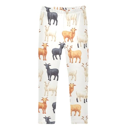 Boccsty Goats Black Brown Girls Leggings Kids Yoga Pants Dance Active Tights 4T