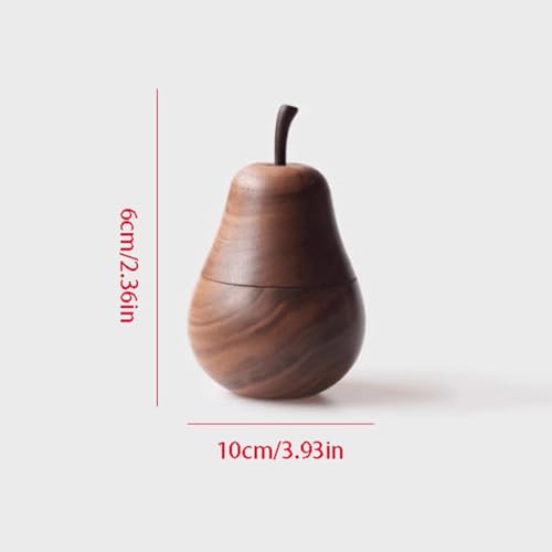 Boîte à cure-dents en forme de poire en bois chic pour table