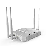 Wiflyer White 4G LTE Router 1200Mbps Wireless Router 4G LTE Hotspot with SIM Card Slot TF Card USB Port and EC25 Module (WE1326-KC)