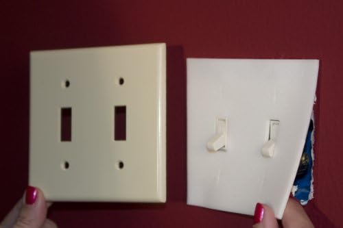 Stick 'N' Seal Adhesive Backed Double Switch Draft Sealers. Save Energy and Money. Pack of 4