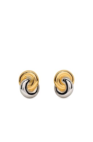 Kate Spade New York Interlock Stud Earrings, Silver Gold, Cubic