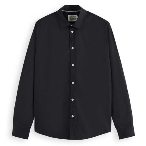 Scotch & Soda Poplin Shirt T-Shirt Homme respirant en popeline stretch