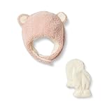DETALLES: adorables orejas de oso en 3D, cierre de gancho y bucle desmontable para mayor seguridad y manoplas a juego para mantener las manitas calientes y coordinadas
