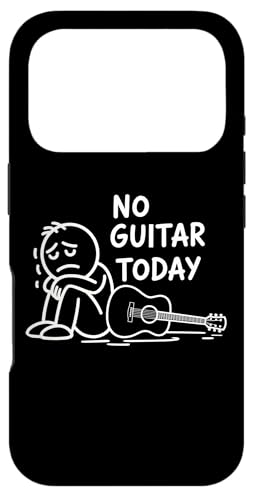 No Guitar Today, Funny Sad Stickman �M�^���X�g ���y�v���[���[ �X�}�z�P�[�X iPhone 17 Pro �p