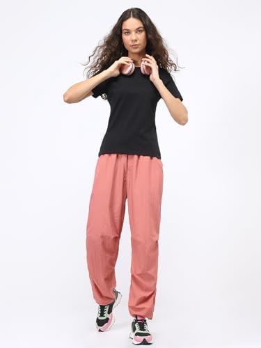Image of NOBERO 100% Cotton T-Shirts for Women Stylish | Regular Fit | Solid T Shirts for Women 180 GSM Combed Cotton | Crew Neck Half Sleeve