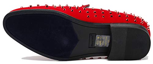 Image of SPK26 Men's Vintage Velvet Rhinestone Designer Dress Loafers Slip On Shoes Classic Tuxedo Dress Shoes