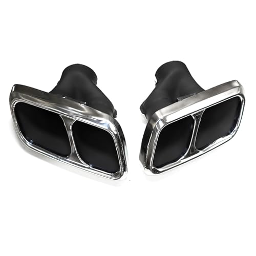 Tuyau d'échappement inox pour Range Rover L494 avec double buse carrée look SVR argenté