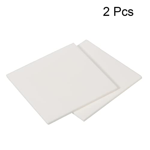 PATIKIL 2Stk Aluminiumoxid Keramik Blatt Viereckig Kühlkissen Isolierblatt Hohe Festigkeit für MOS Transistor 50x50x2mm(2x2x0.08)