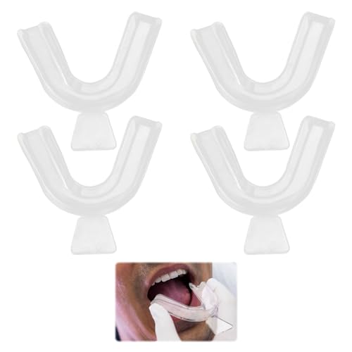 Teeth Whitening,4Pcs Teeth Whitening Kit Mouth Trays Resuable Gum Shield for Whitening Teeth Grinding Guard Suitable for Bruxism, Athletes,Tooth Whitening and So on