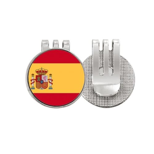 Clip magnétique de golf et marqueur drapeau Espagne en émail résistant