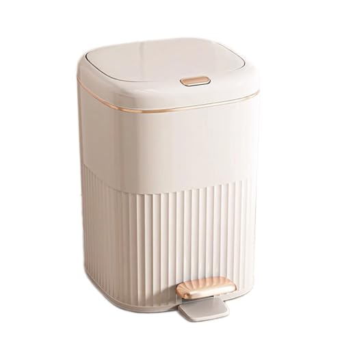 Poubelle étroite en plastique 15L avec couvercle hermétique pour petite chambre