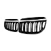 SAIQINGSP E90 Front Kidney Grille Compatible with 2005-2008 BMW 3 Series E90 E91 320i 325i 328i 330i 335i Gloss Black Double Slats Grill