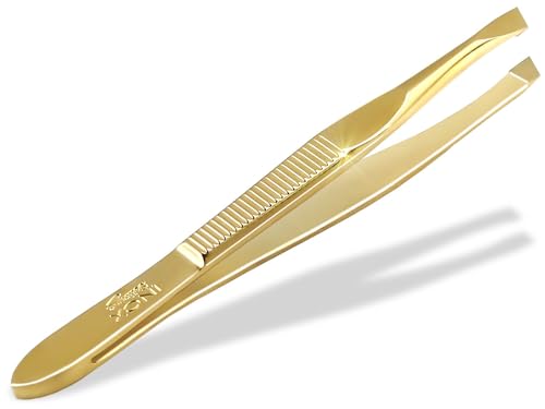 Profi Zupfpinzette Pinzette Solingen Schräg Haarpinzette Edelstahl Made in Germany Augenbrauenpinzette zum Zupfen von Haaren