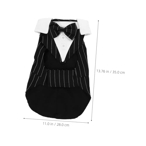 Traje Formal para Perro con Corbatín y Botones Decorativos miniatura 2