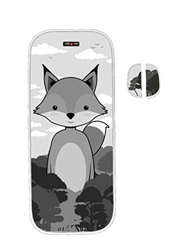 Tris & Ton - Colchoneta Silla de Paseo Ligera Universal para Carrito Cochecito Bebe Transpirable de Microfibra + Protección de Arneses