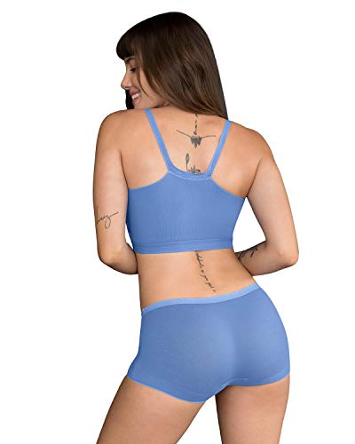 Leonisa 3-Pack Extra Comfy Wireless Bralettes Nude/Black/White #TOP3