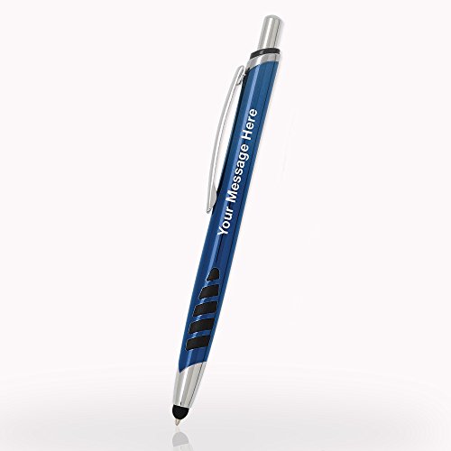 Yonune Custom Laser-Engraved Metal Ballpoint Pens With Stylus. Available in 5 Colors - Free Personalization