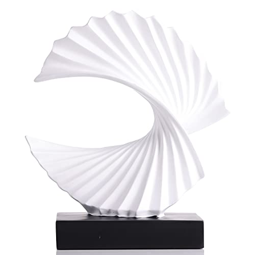 Escultura de Onda Blanca Moderna para Decoración