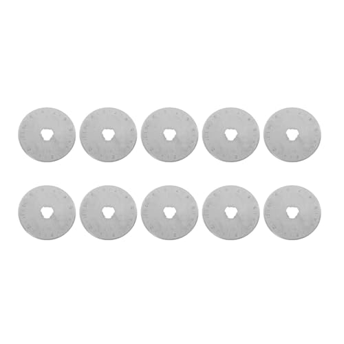 10pcs 45mm Cutter Refill Blades, High Sharpness SKS 7 Alloy Steel, Long Durability for Cutting Fabric Paper Leather Craft Tool