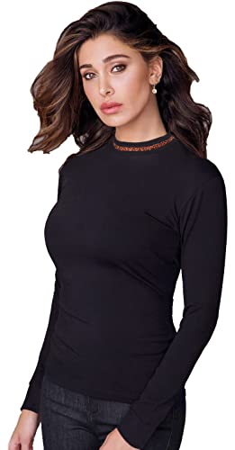JADEA sotto Giacca Donna Maglia Maniche Lunghe in Viscosa in Tre Varianti 4272 (Rame, XL)