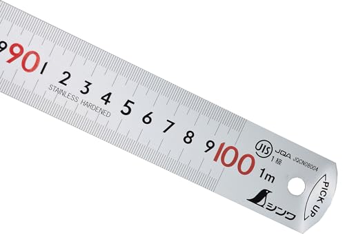 Règle en acier inoxydable 100 cm FAMEX Shinwa 12526 pour découpe et atelier
