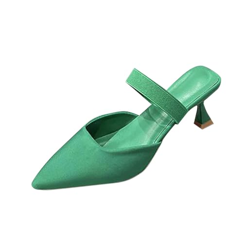 Sandales tendance bout fermé en vert parfaites pour vos sorties décontractées de l'été