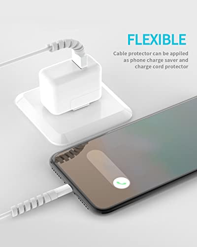 Cable Protector For Phone Pad Notebook Silicone Cord Protector 8 Pcs Charger Protectors - Cable Cord Saver For Headphone Laptop Cellphone Cable Accessories (Grey) #TOP1