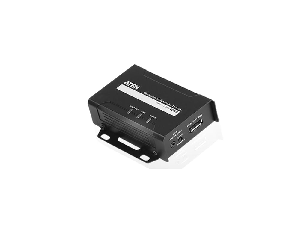 Aten VE901R extensor audio/video Receptor AV Negro - Extensor de A/V (Receptor AV, 4096 x 2160 Pixeles, Cat5e,Cat6,Cat6a, 70 m, 1080p,2160p, 10,2 Gbit/s)