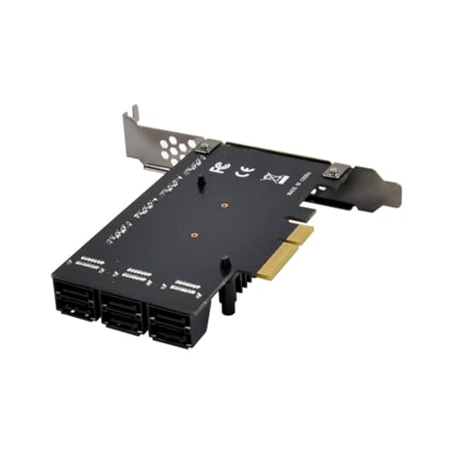 Tarjeta de expansión PCI 3.0 adaptador convertidor SATA3 de 10 puertos PCIe de 6 Gbps 2