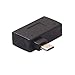 Fun-Home 2-in-1 Powered Left Angle USB 2.0 Micro Male to USB Female Host OTG Adapter for Samsung, Firestick，Playstation Classic，SNES Mini,NES/SNES Classic,Chromecast and More Smartphone or Tablet