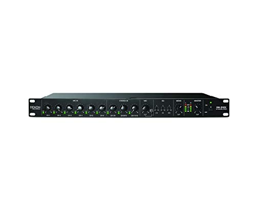 Denon DN-312X Professional 12-Channel Line Mixer with Priority; 6 HDHQ Combination Inputs with MIC, Phantom and Line Selector Switches; 6 Mono (3 stereo) RCA Inputs, 1U Rack Mountable #1