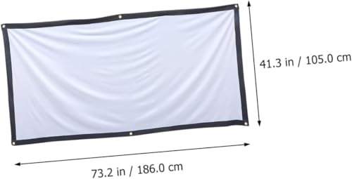 Pantalla de proyector plegable poliéster 84 pulgadas 16:9 miniatura 2