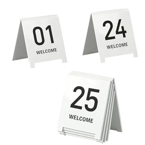 Cartes de numéros table en acrylique for événements | Signalétique de table mariage 1-25
