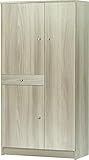 dmora armadio 3 ante + 1 cassetto, legno chiaro, 77 x 148 x 34 cm