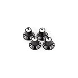 Fender Black Skirted 1 10 Boutons Avec Disque Argent Pour Amplificateurs   4 Pièces