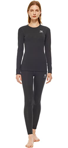 Womens-Merino-Wool-Base-Layer-John-Set-Crewneck-Top-and-Bottom-Thermal-Underwear