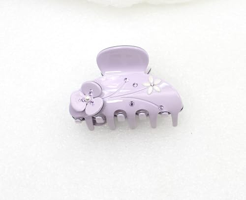 Pinzas de pelo de acrílico con cristales Swarovski legítimos y diseño floral exclusivo 3