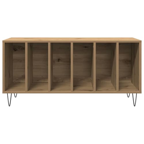 Mueble para discos de vinilo de roble con 6 estantes Artisan 6